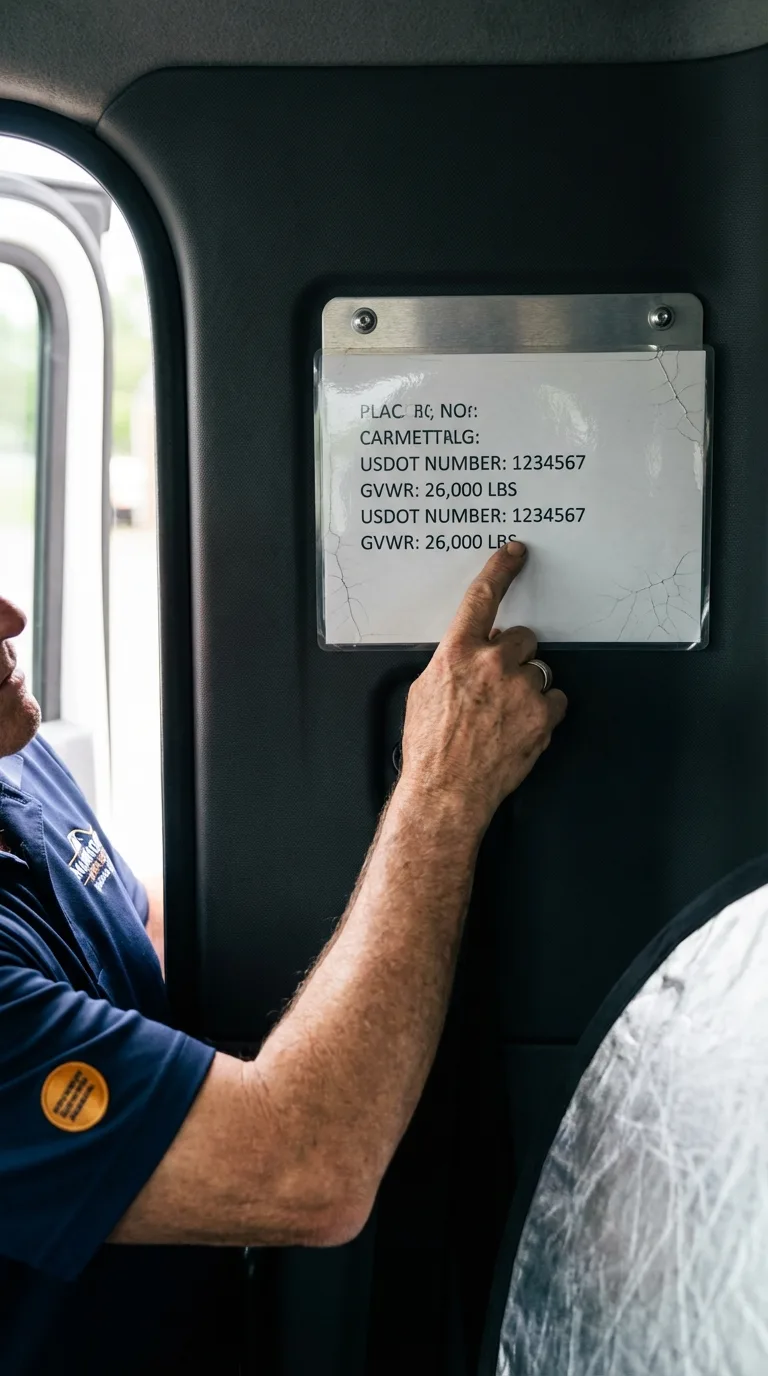 USDOT licensing placard verification in Kuna